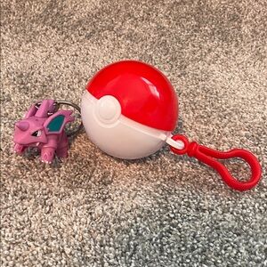 1999 Burger King Pokeball with Nidorino Keychain